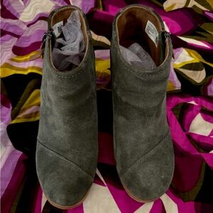 Green Suede Ankle Boots